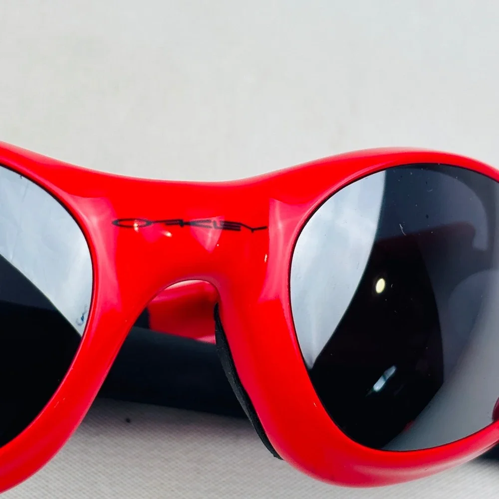 Vintage Oakley Eye Jacket 2.0 Cannon Red Sunglasses Plutonite‎ Lenses Pouch USA